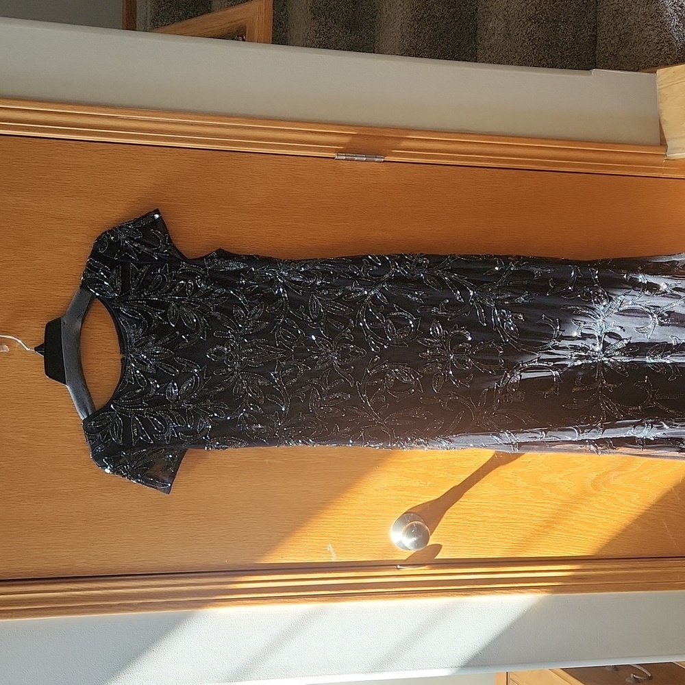 Adrianna Papell Black Dress Womens 8